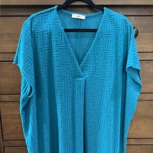 Entro Turquoise Textured Cover-Up